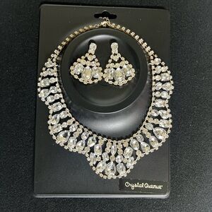 Rhinestone Necklace with matching earrings